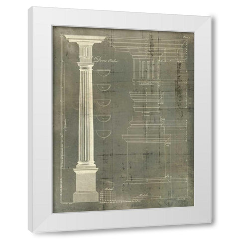 Column Blueprint IV White Modern Wood Framed Art Print by Sheraton, Thomas