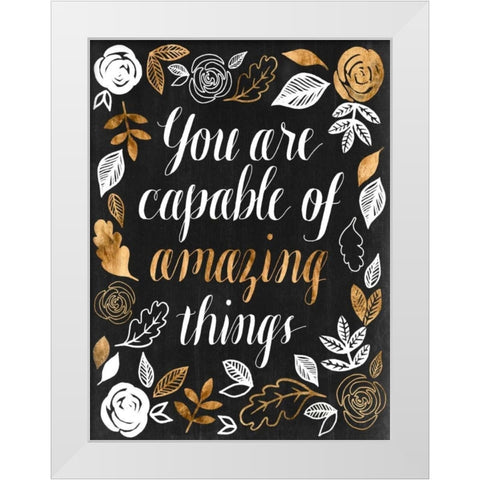 Girl Power I White Modern Wood Framed Art Print by Popp, Grace
