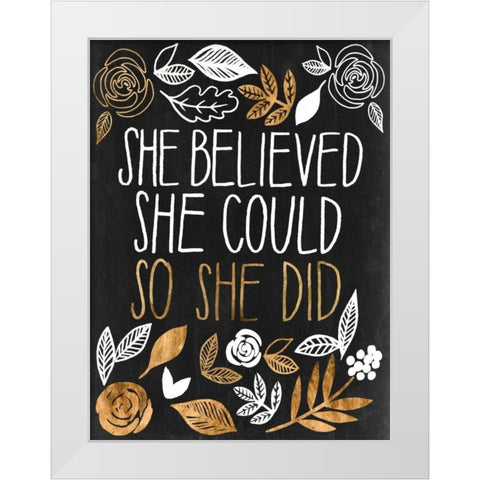 Girl Power III White Modern Wood Framed Art Print by Popp, Grace