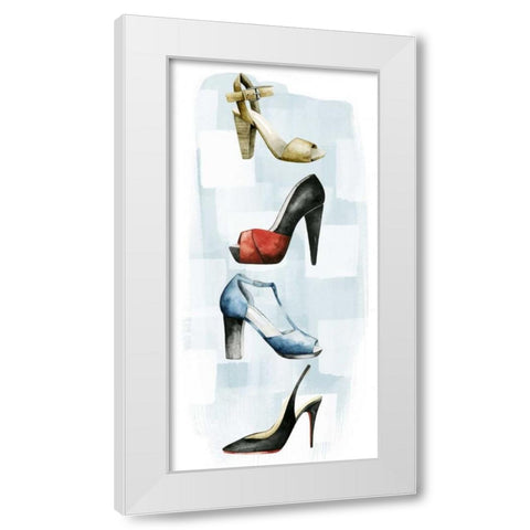 Shoe Lover I White Modern Wood Framed Art Print by Popp, Grace