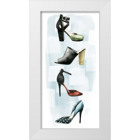Shoe Lover II White Modern Wood Framed Art Print by Popp, Grace