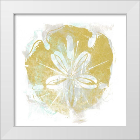 Seaside Blockprints II White Modern Wood Framed Art Print by Vess, June Erica