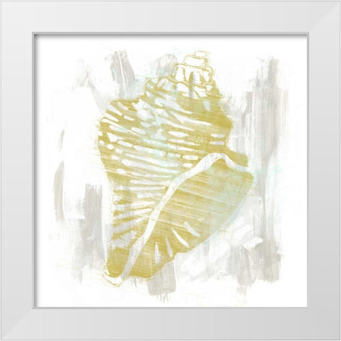 Seaside Blockprints III White Modern Wood Framed Art Print by Vess, June Erica