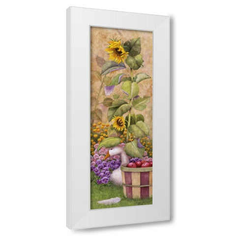 Garden March I White Modern Wood Framed Art Print by Matcham, Marcia