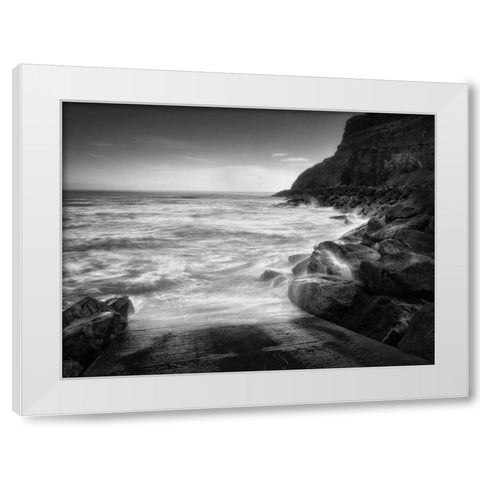 Sea Storm II White Modern Wood Framed Art Print by Henson, Martin