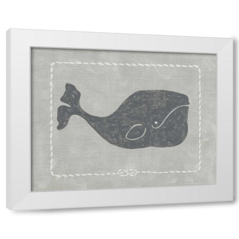 Whale of a Tale I White Modern Wood Framed Art Print by Zarris, Chariklia