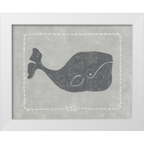 Whale of a Tale I White Modern Wood Framed Art Print by Zarris, Chariklia