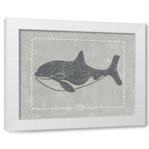 Whale of a Tale II White Modern Wood Framed Art Print by Zarris, Chariklia