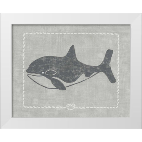 Whale of a Tale II White Modern Wood Framed Art Print by Zarris, Chariklia