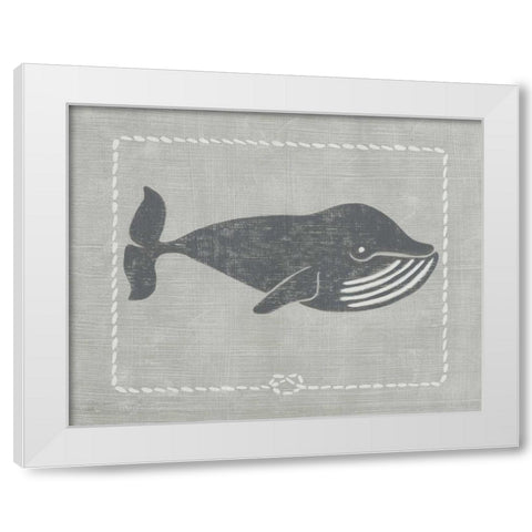 Whale of a Tale III White Modern Wood Framed Art Print by Zarris, Chariklia