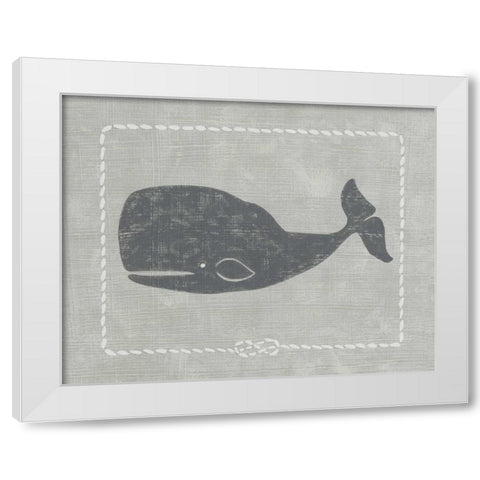 Whale of a Tale IV White Modern Wood Framed Art Print by Zarris, Chariklia