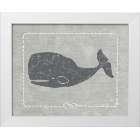 Whale of a Tale IV White Modern Wood Framed Art Print by Zarris, Chariklia