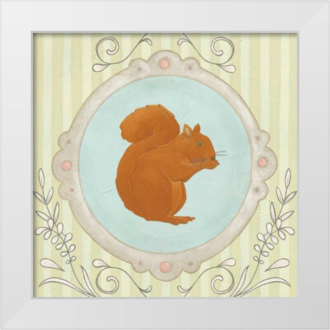 Forest Cameo I White Modern Wood Framed Art Print by Vess, June Erica