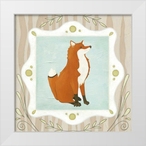 Forest Cameo III White Modern Wood Framed Art Print by Vess, June Erica