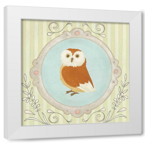 Forest Cameo V White Modern Wood Framed Art Print by Vess, June Erica