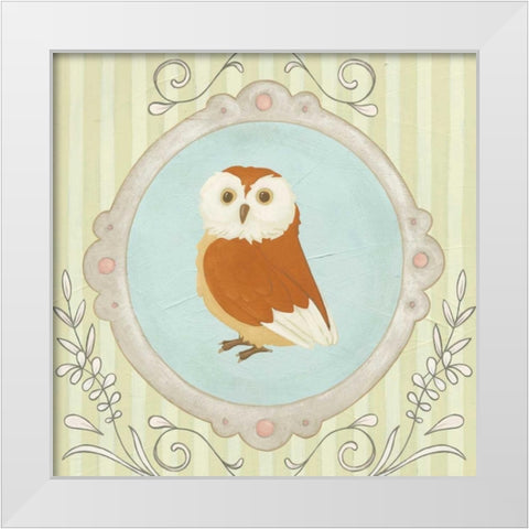 Forest Cameo V White Modern Wood Framed Art Print by Vess, June Erica