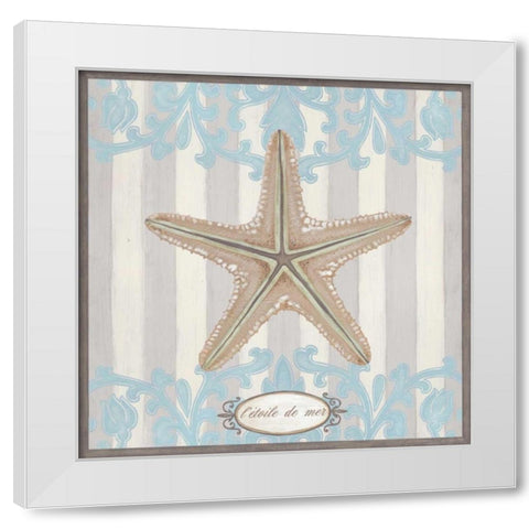 Riviera Shell III White Modern Wood Framed Art Print by Vess, June Erica