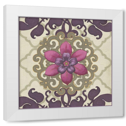 Imperial Garden IV White Modern Wood Framed Art Print by Vess, June Erica
