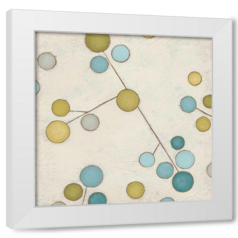 Molecular Blossoms IV White Modern Wood Framed Art Print by Vess, June Erica