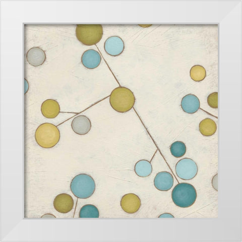 Molecular Blossoms IV White Modern Wood Framed Art Print by Vess, June Erica