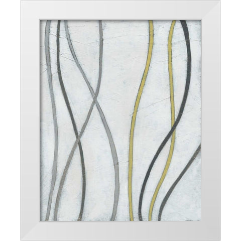 Bob and Weave I White Modern Wood Framed Art Print by Vess, June Erica