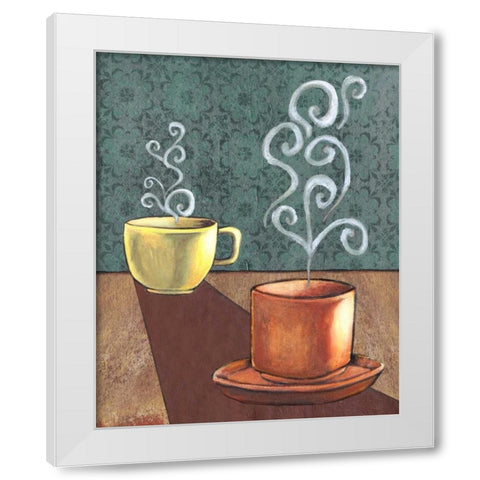 Good Morning Mugs II White Modern Wood Framed Art Print by Popp, Grace
