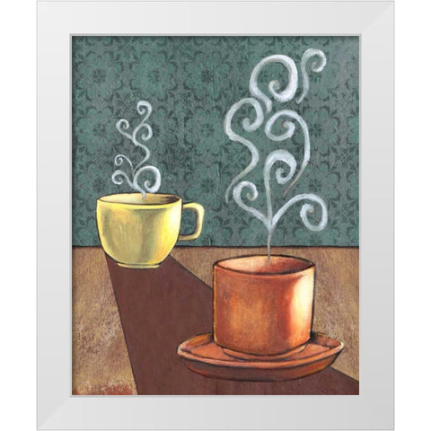 Good Morning Mugs II White Modern Wood Framed Art Print by Popp, Grace