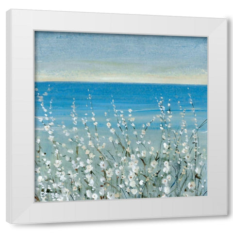 Coastline Blooms I White Modern Wood Framed Art Print by OToole, Tim