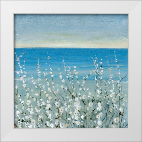 Coastline Blooms I White Modern Wood Framed Art Print by OToole, Tim