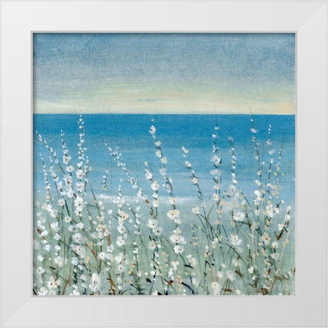 Coastline Blooms II White Modern Wood Framed Art Print by OToole, Tim