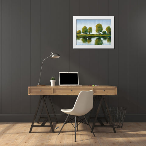 River Reflections I White Modern Wood Framed Art Print by OToole, Tim