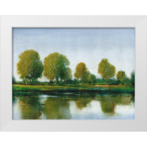 River Reflections II White Modern Wood Framed Art Print by OToole, Tim