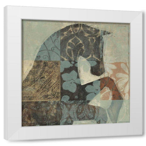 Patterned Horse II White Modern Wood Framed Art Print by OToole, Tim