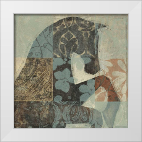 Patterned Horse II White Modern Wood Framed Art Print by OToole, Tim