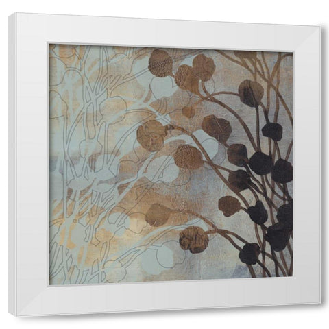 Spa Blue and Gold II White Modern Wood Framed Art Print by OToole, Tim
