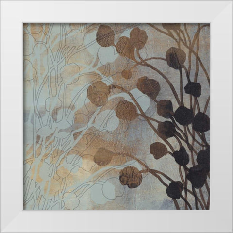 Spa Blue and Gold II White Modern Wood Framed Art Print by OToole, Tim