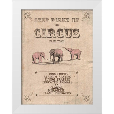 Vintage Circus I White Modern Wood Framed Art Print by Popp, Grace