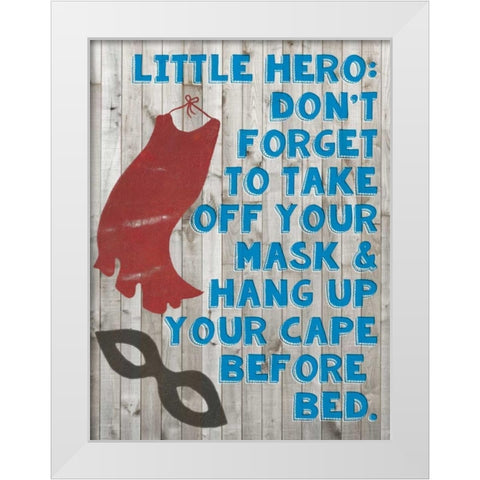 Little Hero III White Modern Wood Framed Art Print by Popp, Grace