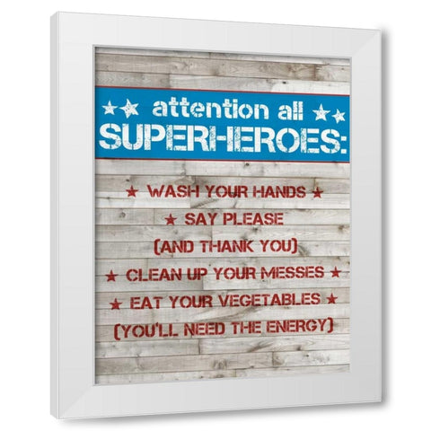 Little Hero IV White Modern Wood Framed Art Print by Popp, Grace