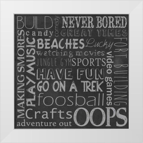 Inspired Youth III White Modern Wood Framed Art Print by Popp, Grace