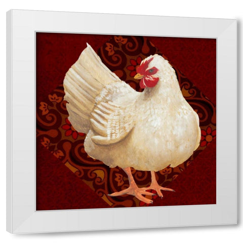 Yard Bird I White Modern Wood Framed Art Print by Popp, Grace