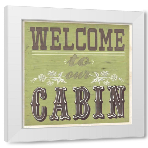 Cabin Life I White Modern Wood Framed Art Print by Vess, June Erica
