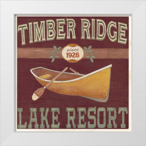 Cabin Life VII White Modern Wood Framed Art Print by Vess, June Erica
