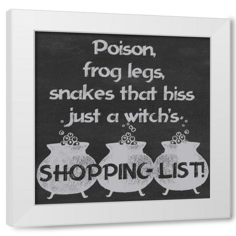 Spooky Chalkboard III White Modern Wood Framed Art Print by Popp, Grace