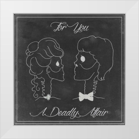 Spooky Chalkboard IV White Modern Wood Framed Art Print by Popp, Grace