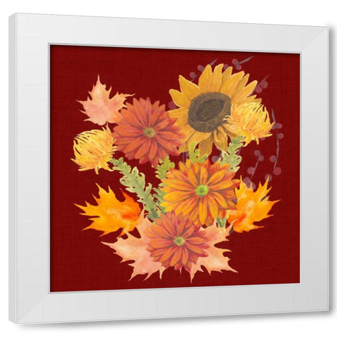 Autumn Floral II White Modern Wood Framed Art Print by Popp, Grace