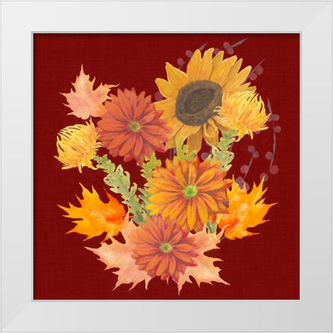 Autumn Floral II White Modern Wood Framed Art Print by Popp, Grace