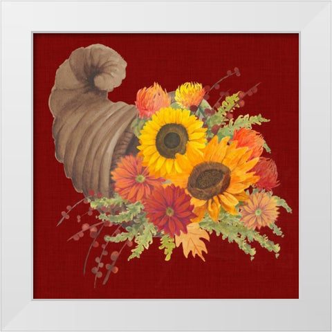 Autumn Floral III White Modern Wood Framed Art Print by Popp, Grace