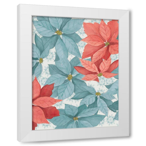 Christmas Poinsettia I White Modern Wood Framed Art Print by Popp, Grace