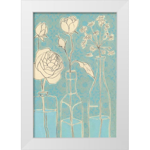 Apothecary Flowers I White Modern Wood Framed Art Print by Popp, Grace